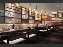 武進(jìn)吾悅廣場 日式料理店 卡座包廂區(qū)